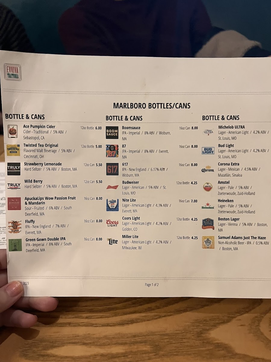 Menu Evviva Trattoria Marlborough-3